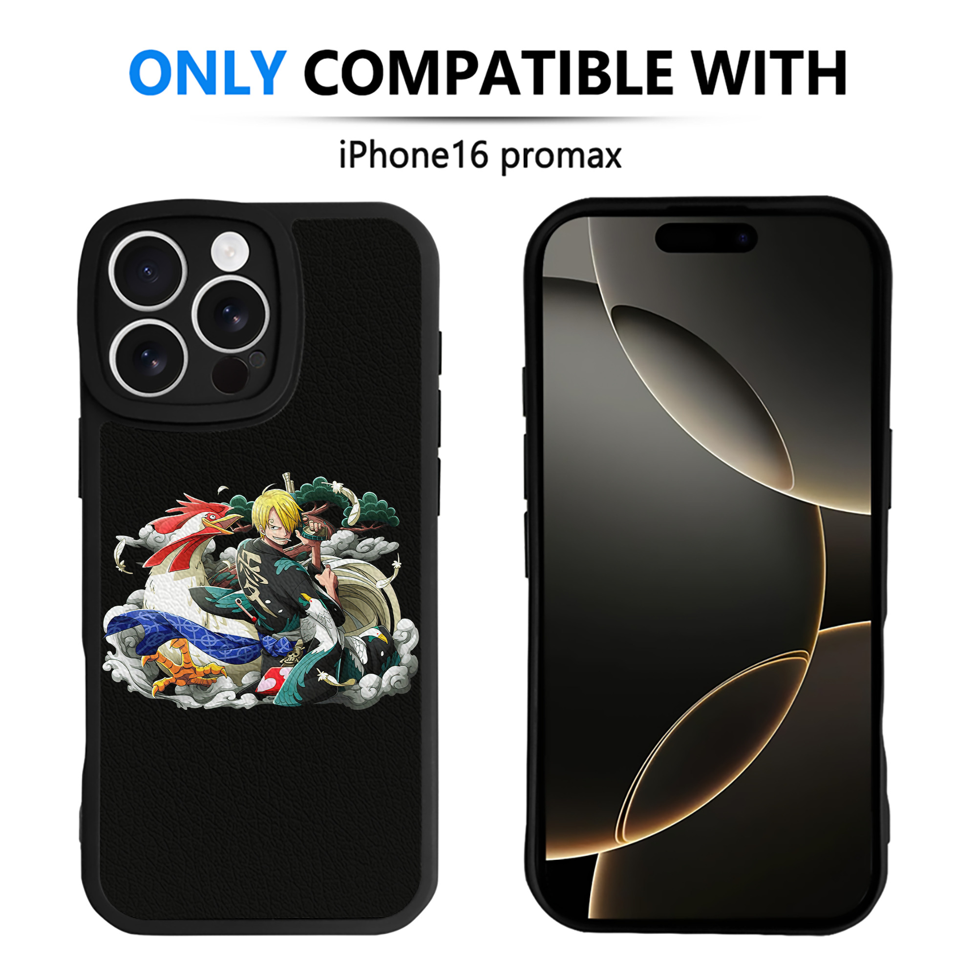 （画像用） ワンピース サンジ ONE PIECE Sanji 【iPhone 16シリーズ対応】シリコンスマホケース（レザー調） 材質：シリコン